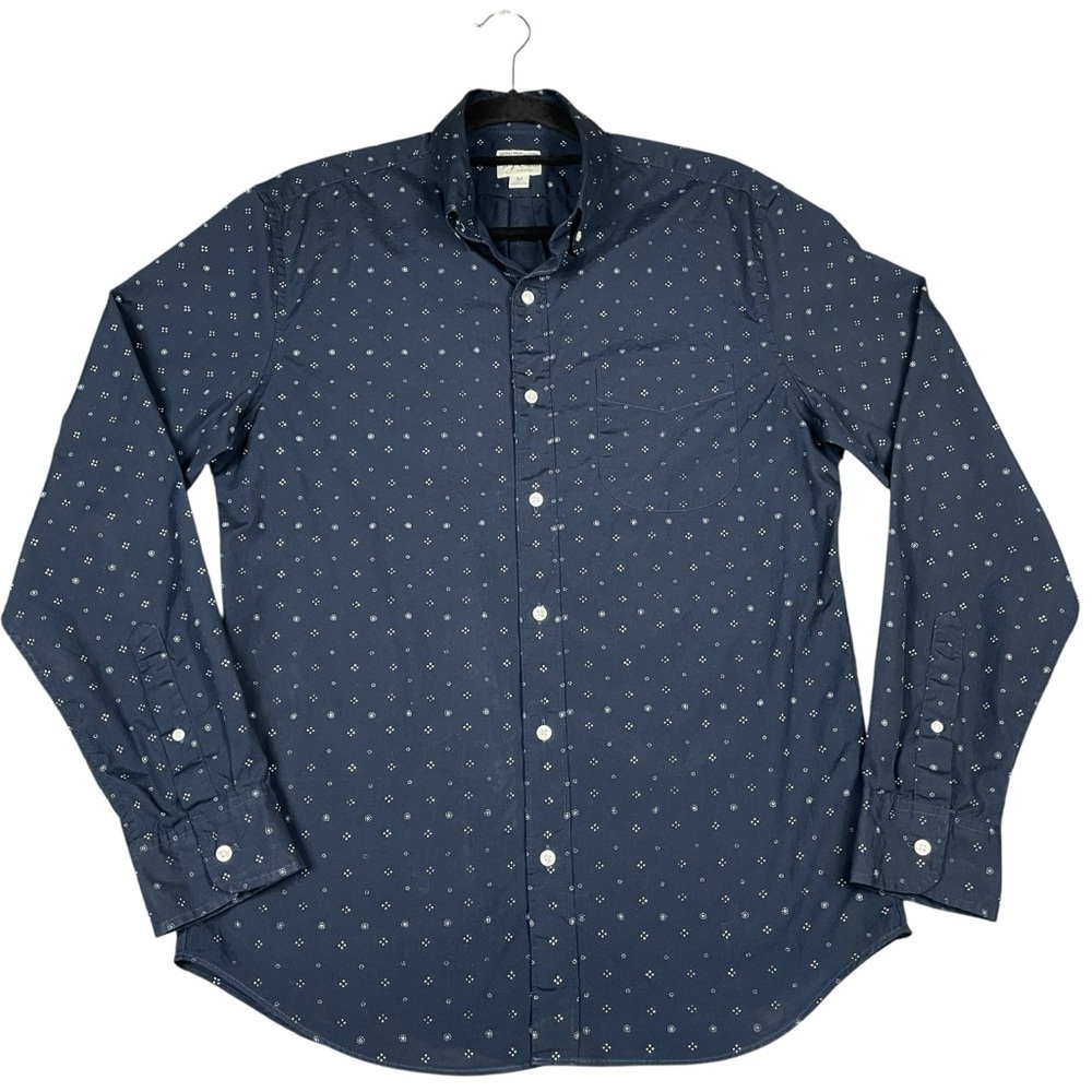 J Crew Secret Wash Organic Cotton Slim Stretch Button Down Work Casual Shirt  M